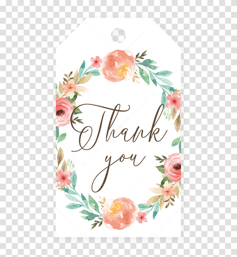 Floral Favor Tag Template Download By Littlesizzle Floral Thank You Tags, Envelope, Mail, Greeting Card, Floral Design Transparent Png