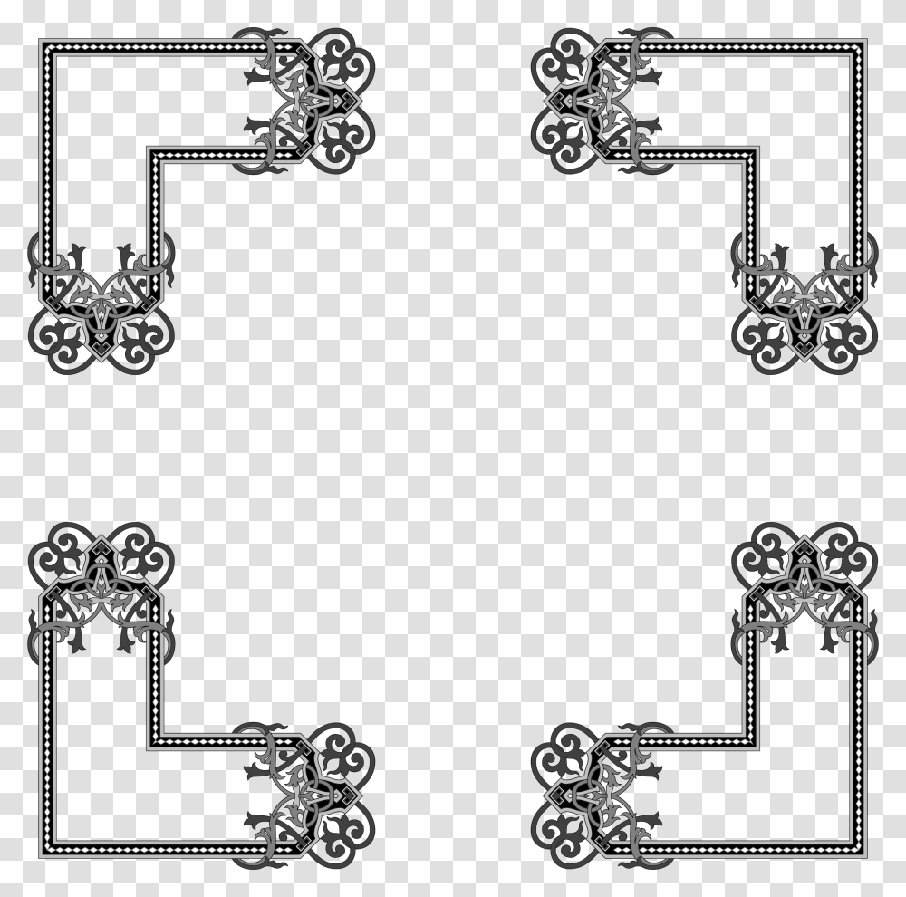Floral Flourish Frame Interpolated 3 Clip Arts Gothic Frames, Number, Alphabet Transparent Png