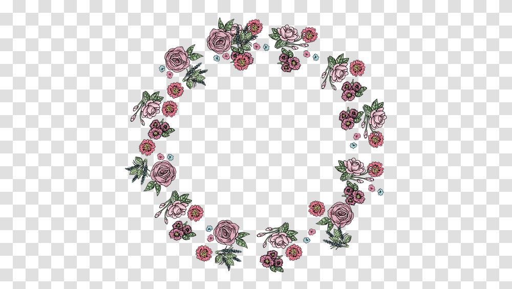 Floral Flower Frame Free Image On Pixabay Empty Frame Round Flowers, Floral Design, Pattern, Graphics, Art Transparent Png