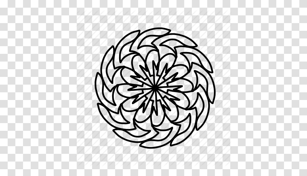 Floral Flower Mandala Mandalas Ornaments Pattern Swirls Icon, Plant, Sphere, Fruit, Food Transparent Png