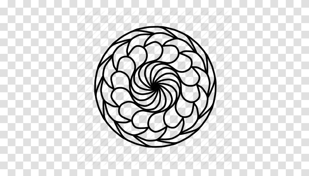 Floral Flower Mandala Mandalas Ornaments Pattern Swirls Icon, Spiral, Shooting Range, Coil Transparent Png