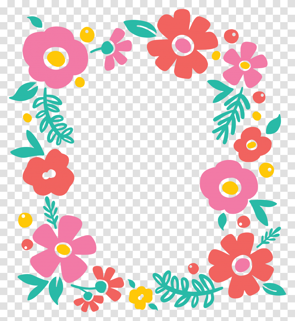 Floral Frame All Frame Flower Border Clipart, Graphics, Floral Design, Pattern Transparent Png