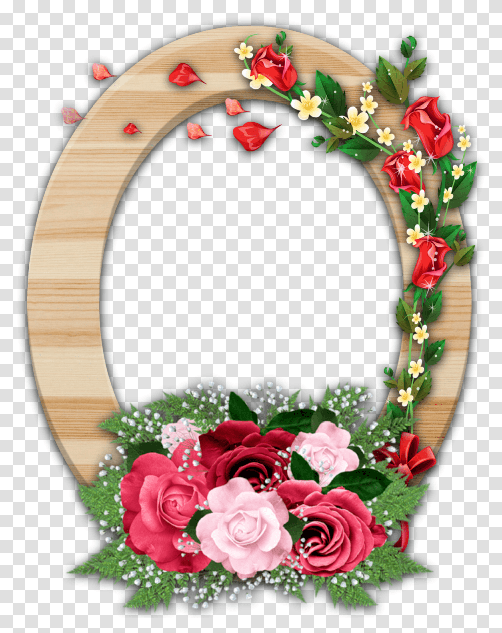 Floral Frame Flower Border Frames Hd Download Flower Frame, Plant, Blossom, Birthday Cake, Food Transparent Png
