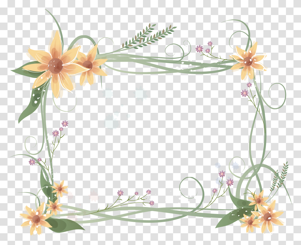 Floral Frame, Flower, Floral Design Transparent Png