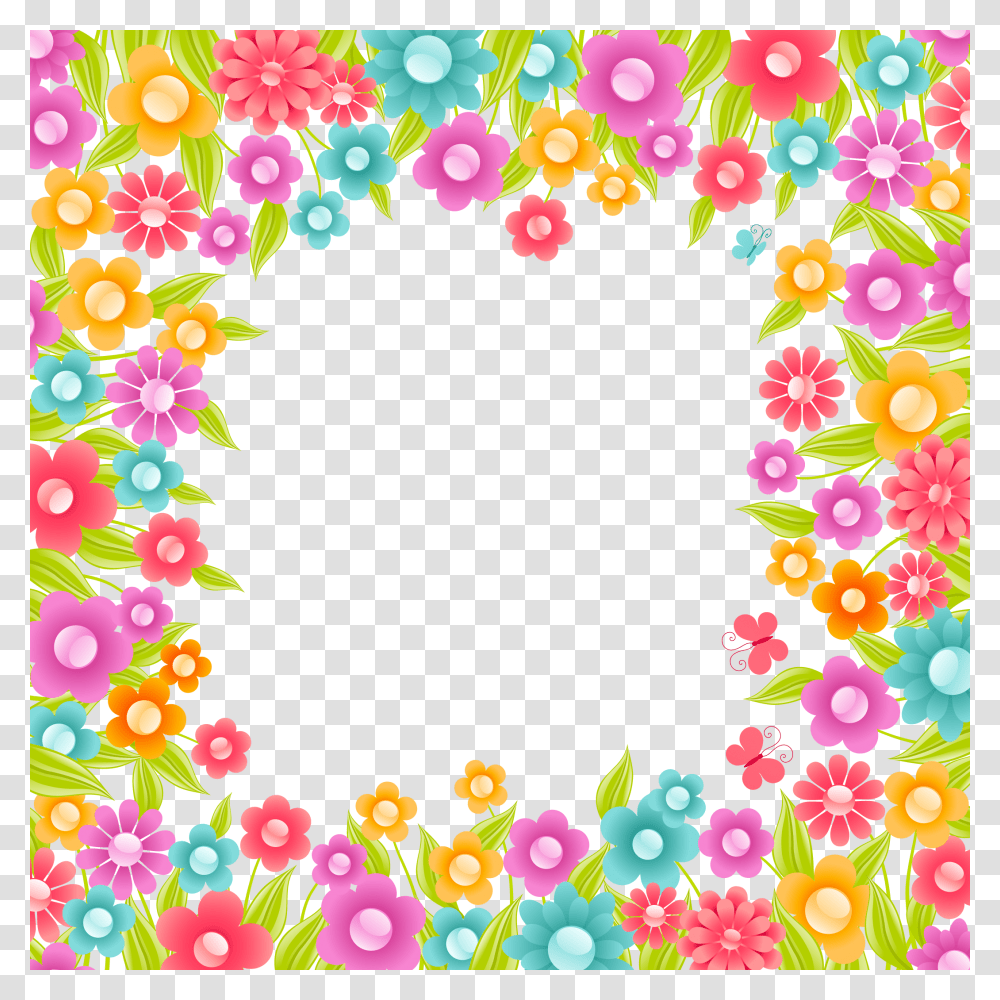 Floral Frame, Flower, Pattern Transparent Png