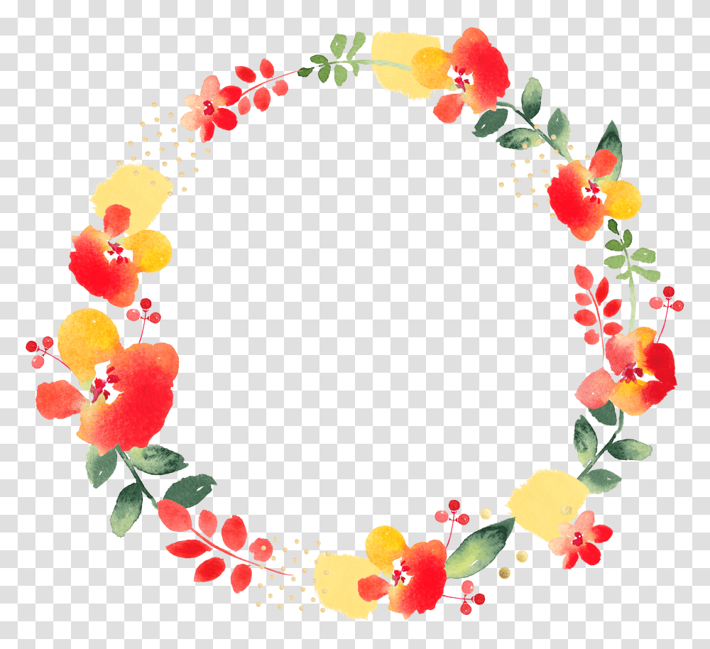 Floral Frame, Flower, Wreath Transparent Png