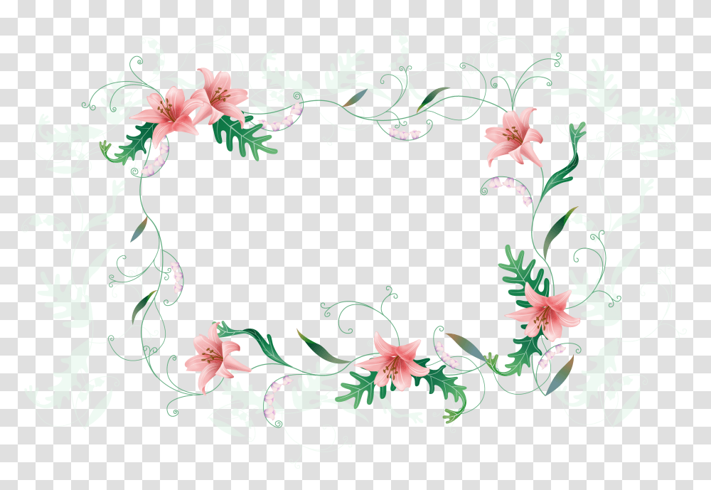 Floral Frame, Flower, Number Transparent Png