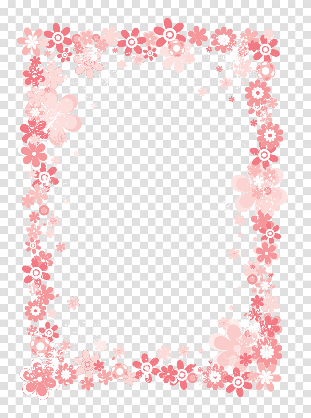 Floral Frame, Flower, Number Transparent Png