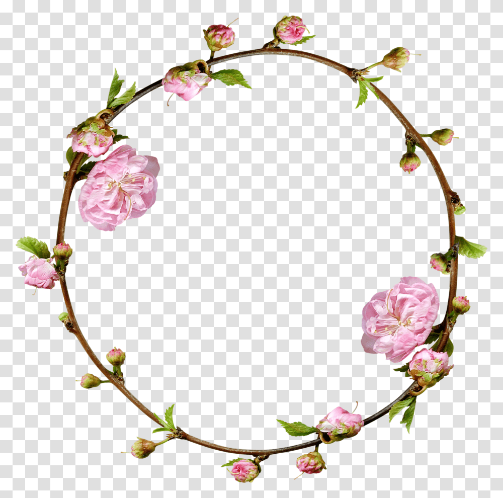 Floral Frame, Flower, Plant, Blossom, Construction Crane Transparent Png