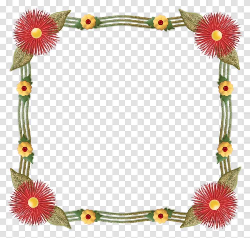 Floral Frame, Flower, Plant, Blossom, Daisy Transparent Png