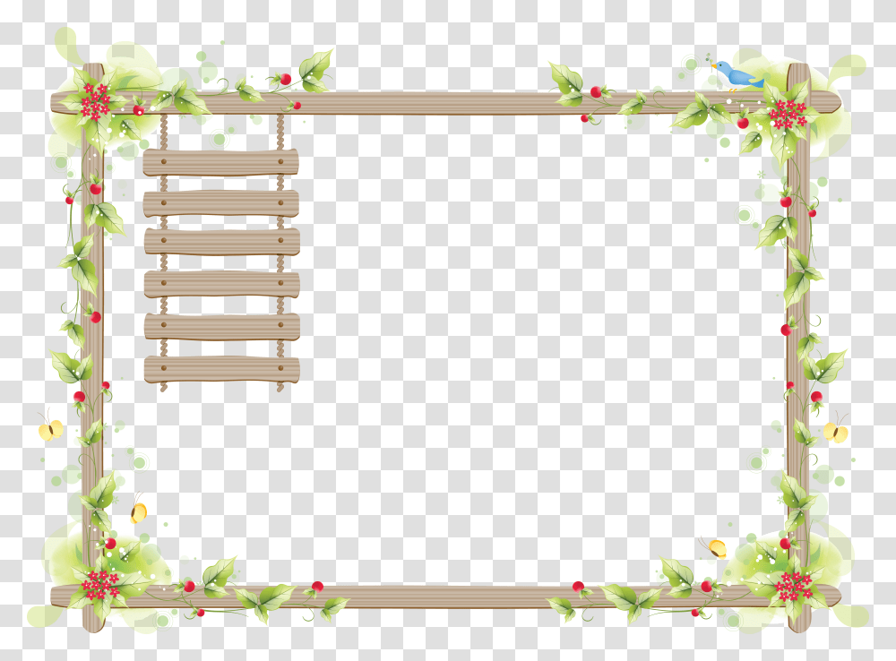 Floral Frame, Flower, Plant, Construction Crane, Tree Transparent Png