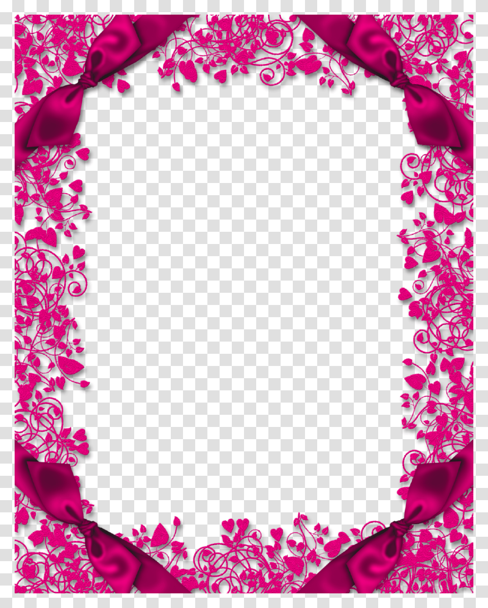 Floral Frame, Flower, Purple, Oval Transparent Png