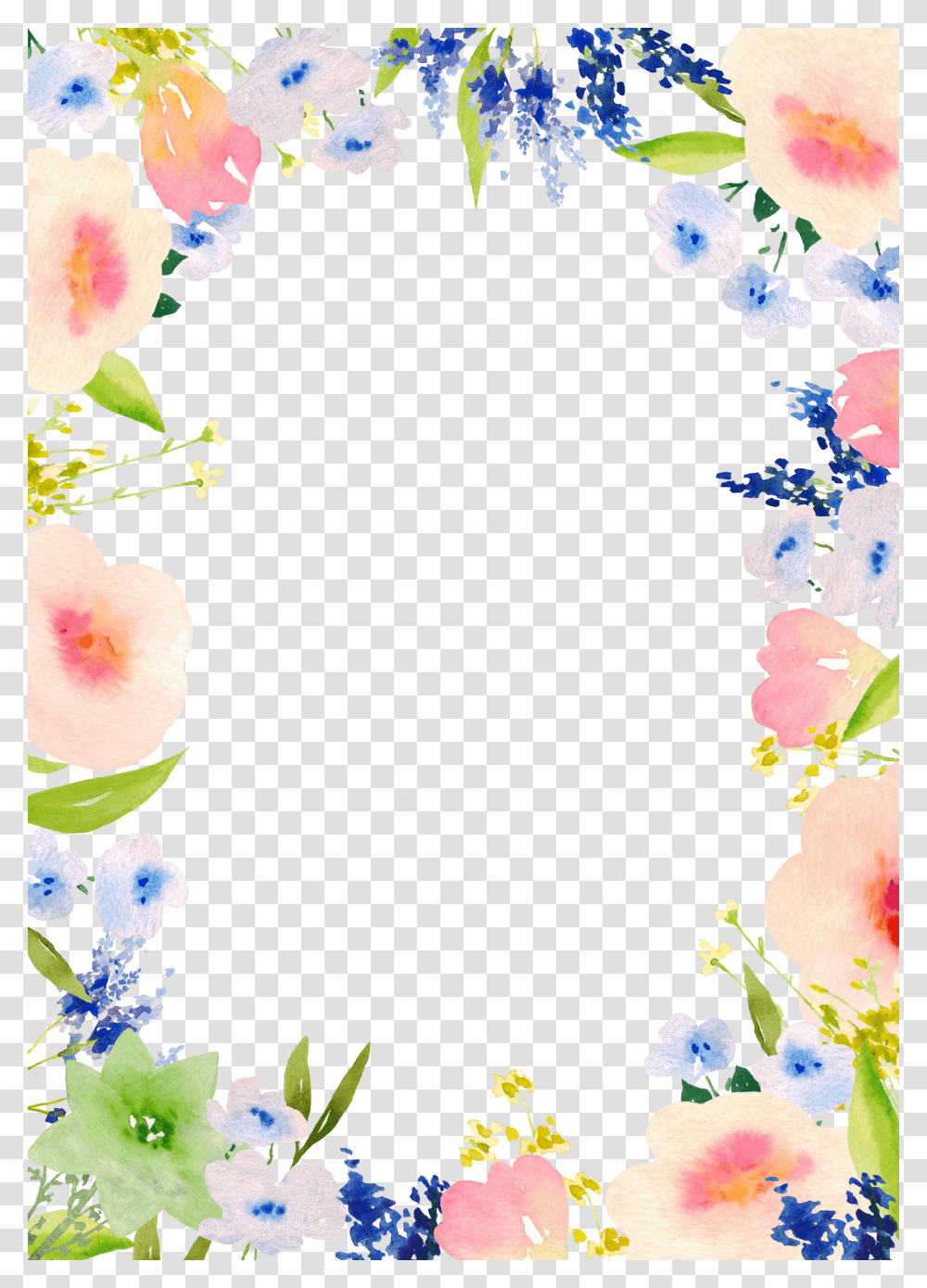 Floral Frame, Flower Transparent Png