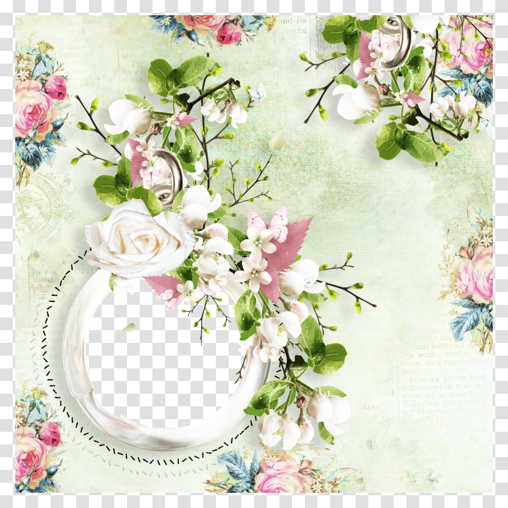 Floral Frame, Flower Transparent Png