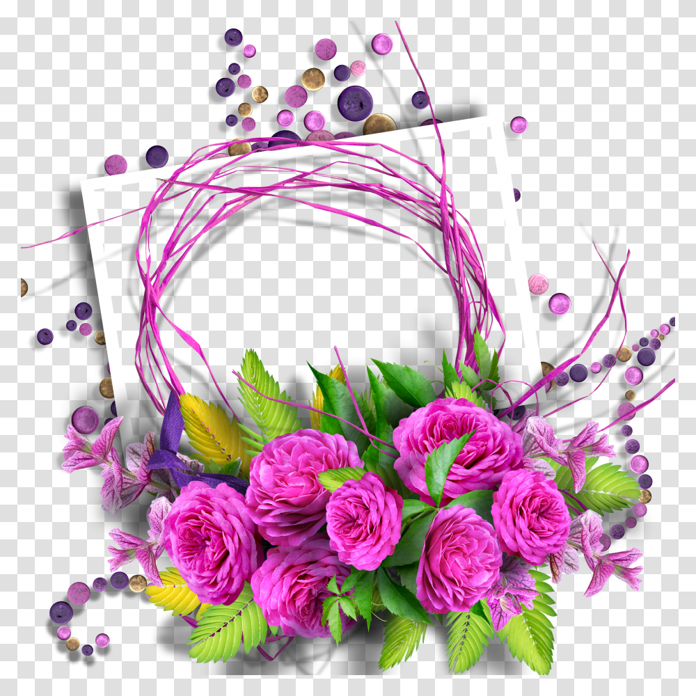 Floral Frame, Flower Transparent Png