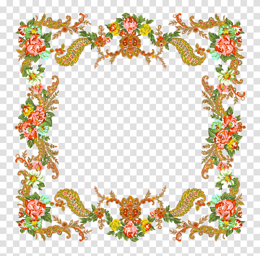 Floral Frame, Flower Transparent Png