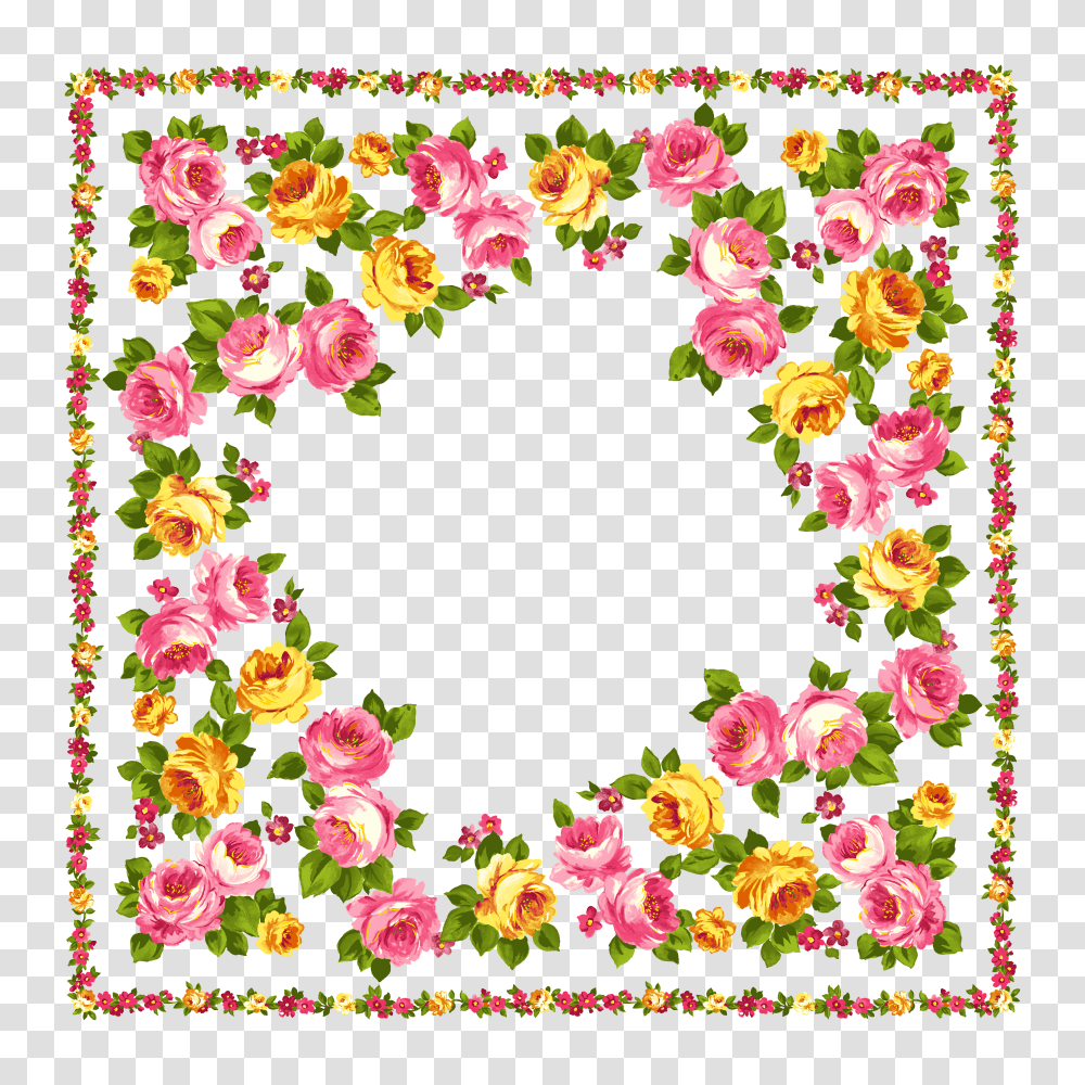 Floral Frame, Flower Transparent Png