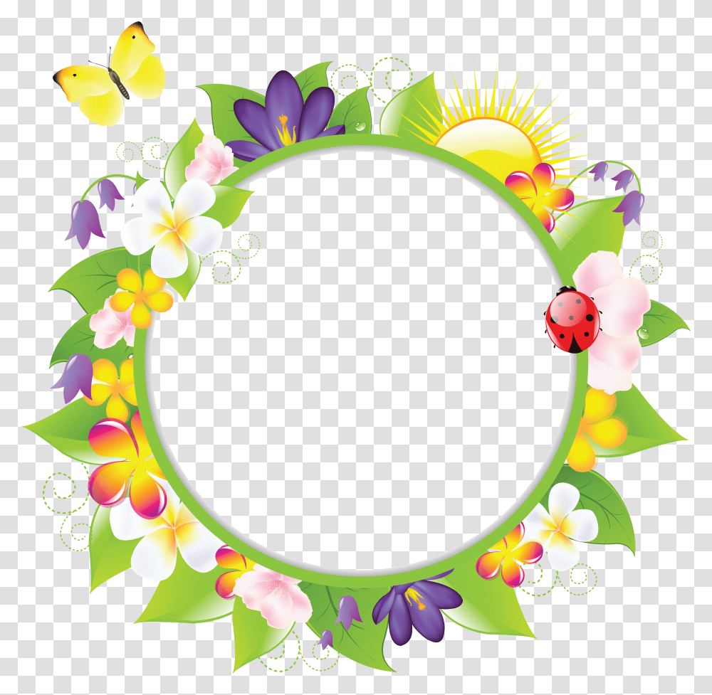 Floral Frame, Flower Transparent Png