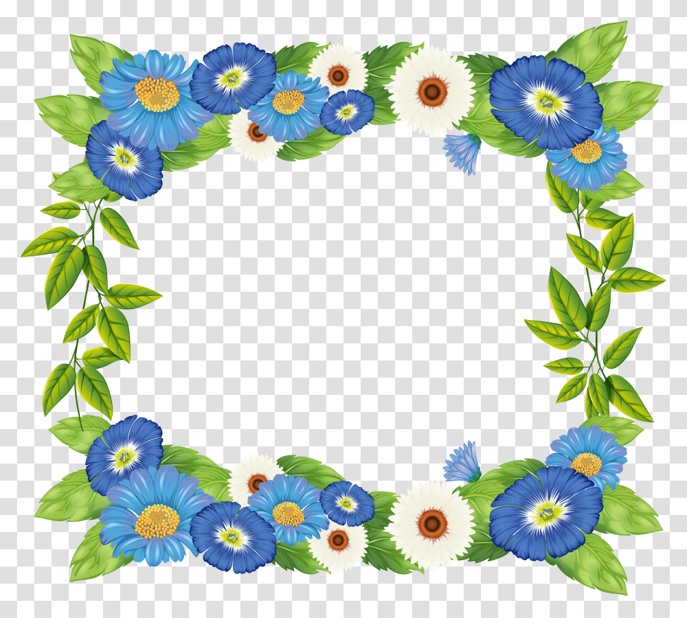 Floral Frame, Flower Transparent Png