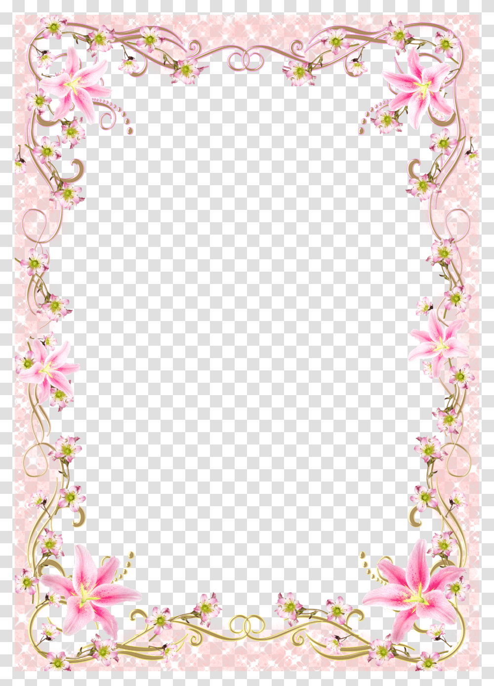 Floral Frame, Flower Transparent Png