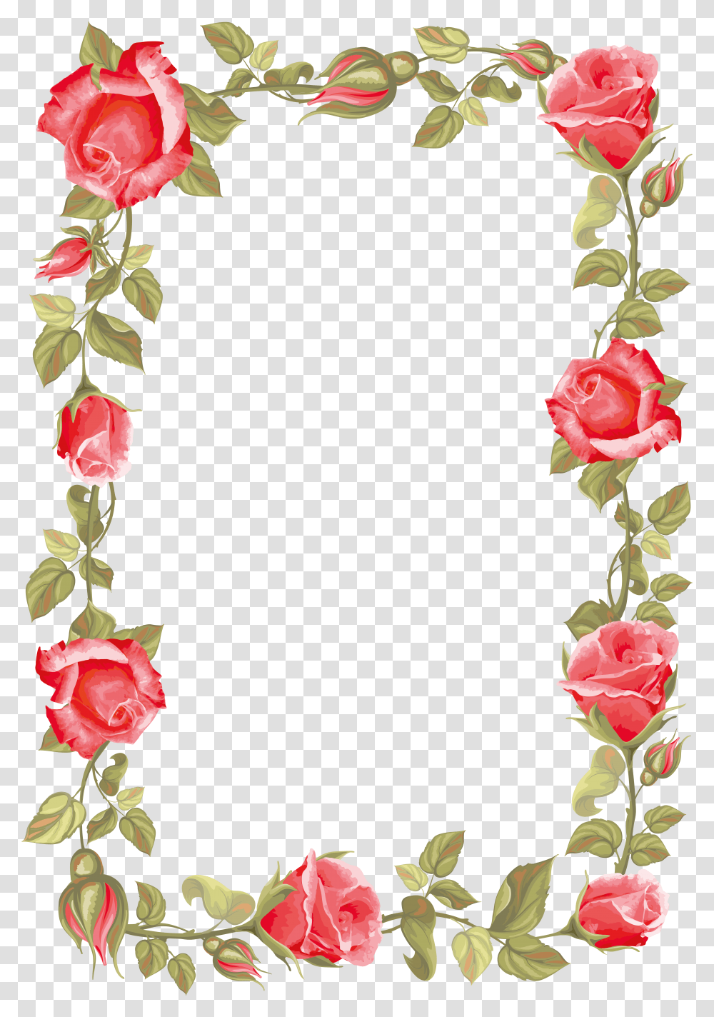 Floral Frame, Flower Transparent Png