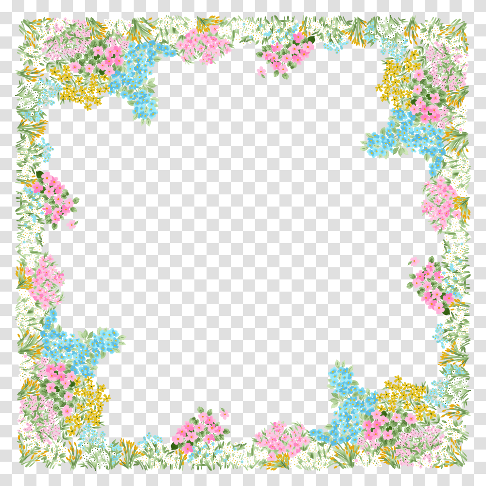 Floral Frame, Flower Transparent Png