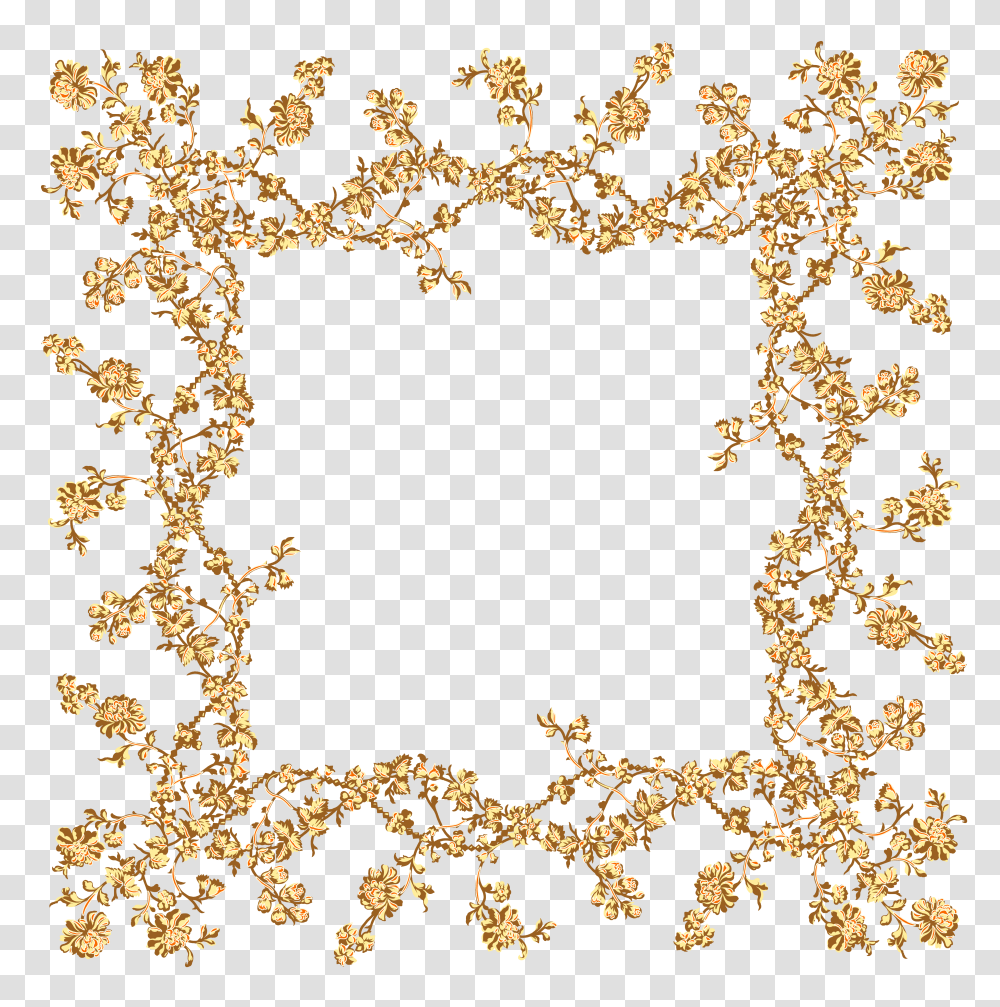 Floral Frame, Flower Transparent Png