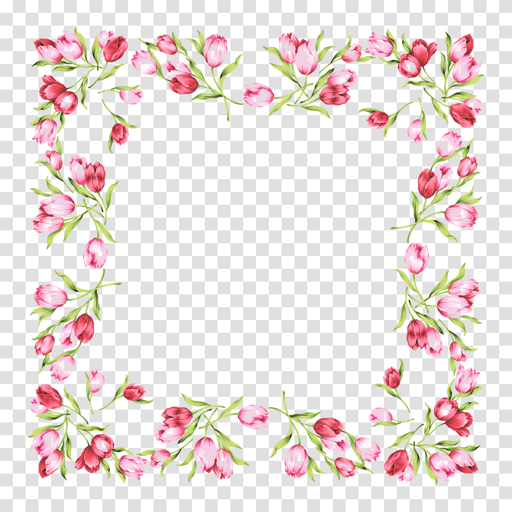 Floral Frame, Flower Transparent Png