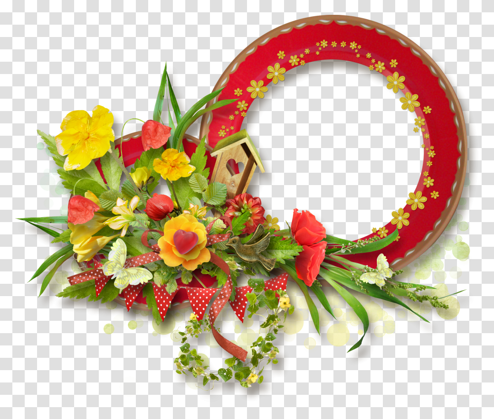 Floral Frame, Flower Transparent Png