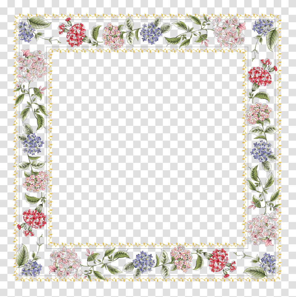 Floral Frame, Flower Transparent Png