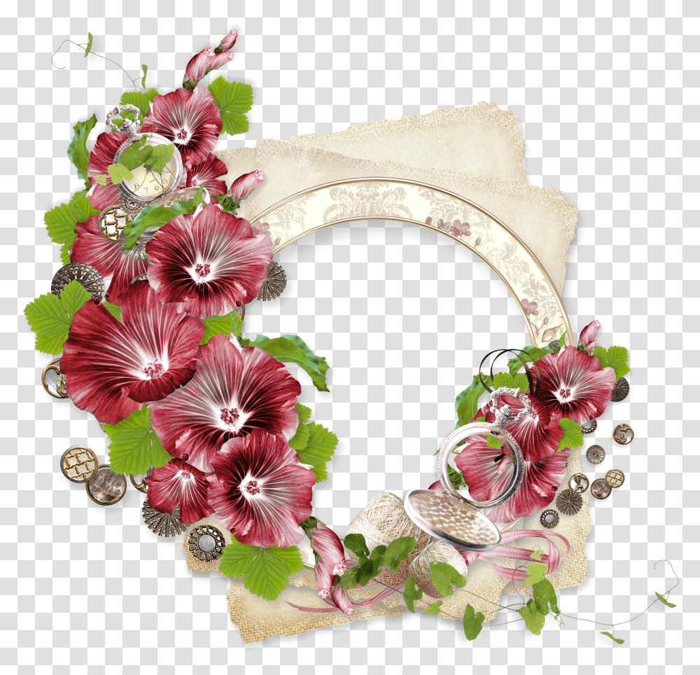 Floral Frame, Flower Transparent Png