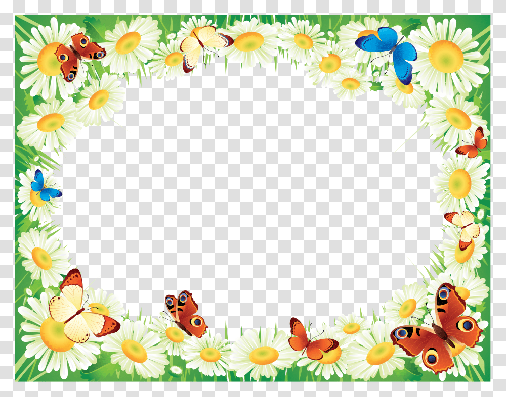 Floral Frame, Flower Transparent Png