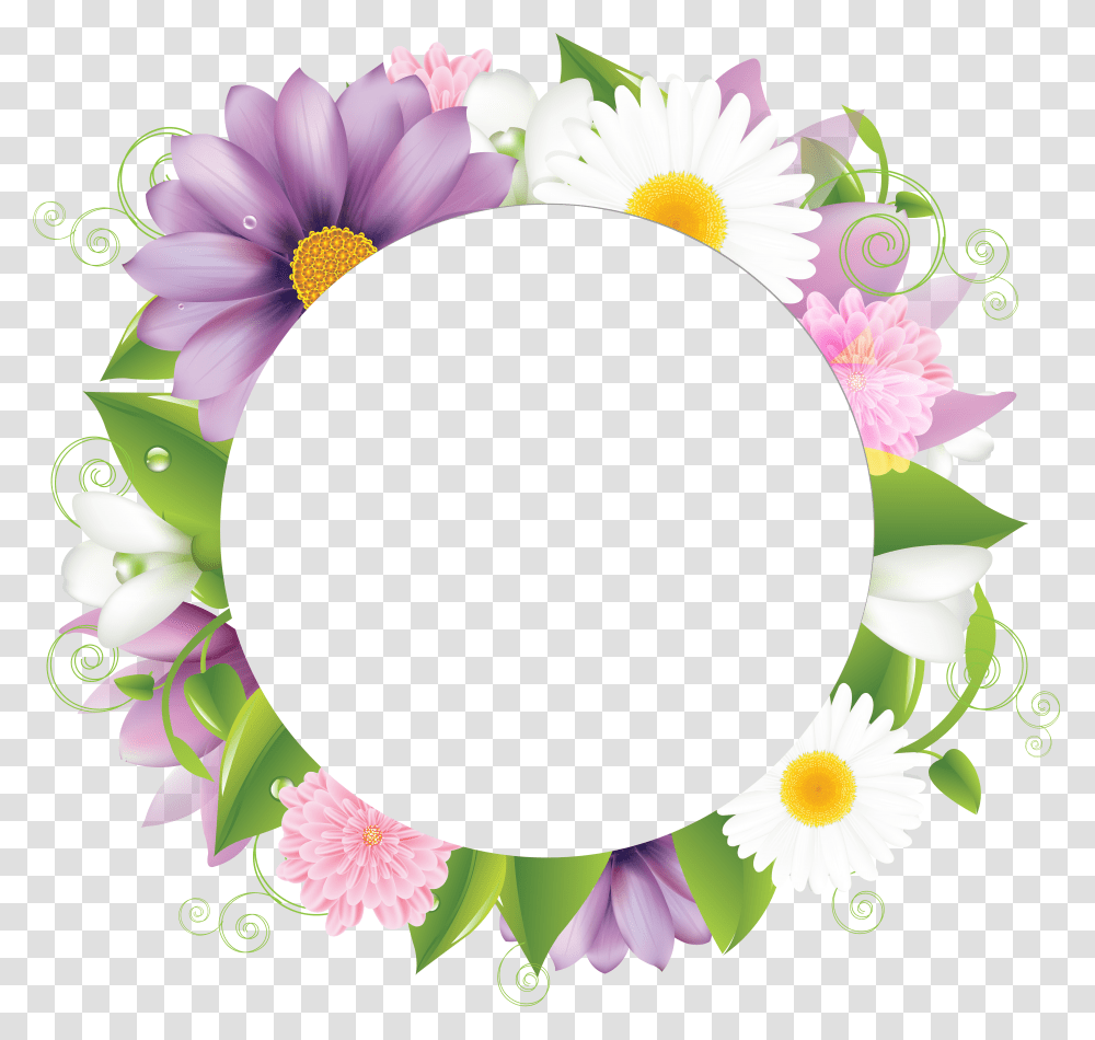 Floral Frame, Flower Transparent Png