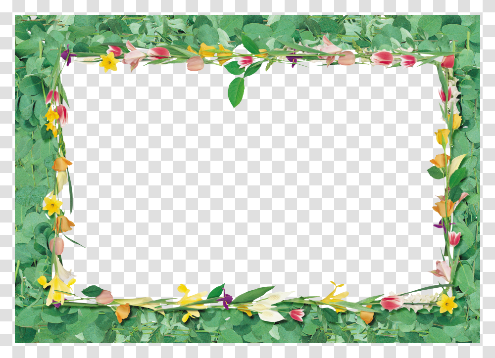 Floral Frame, Flower Transparent Png