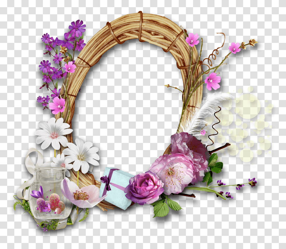 Floral Frame, Flower Transparent Png