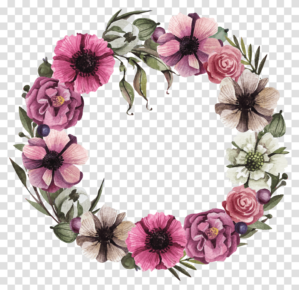 Floral Frame, Flower Transparent Png