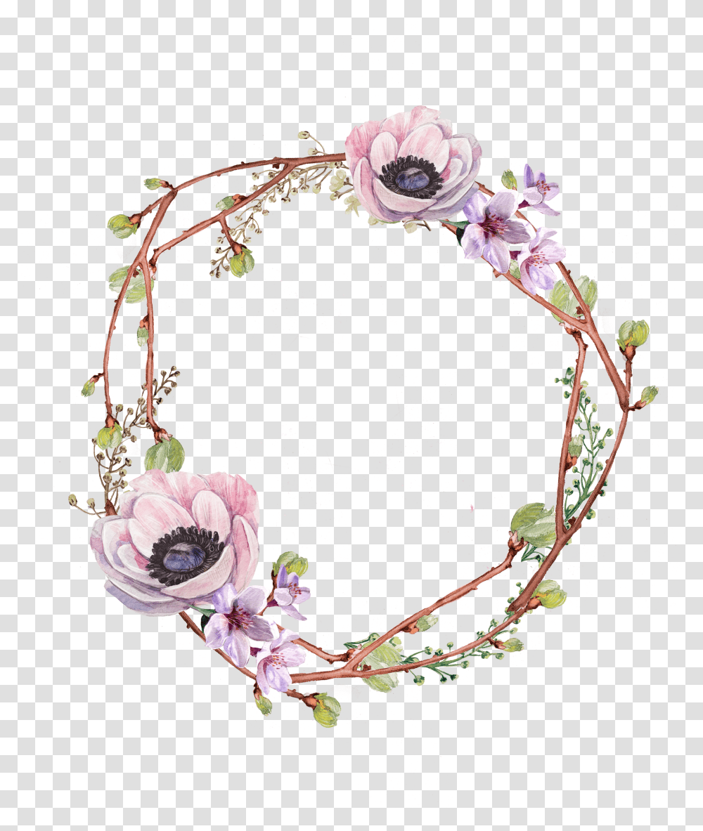 Floral Frame, Flower Transparent Png