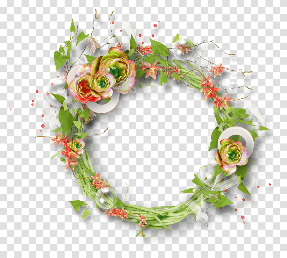 Floral Frame, Flower, Wreath Transparent Png