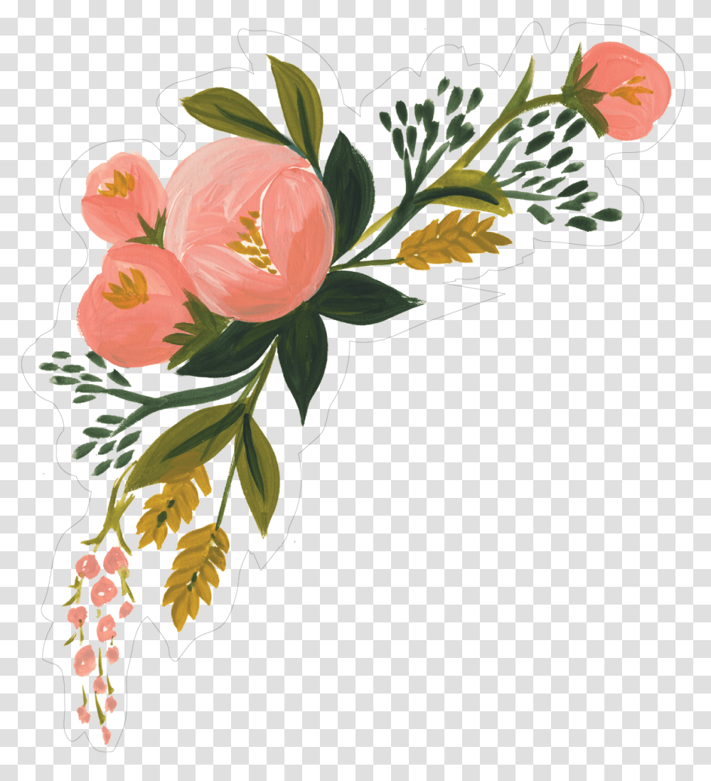 Floral Garland Print, Plant, Flower, Petal, Rose Transparent Png