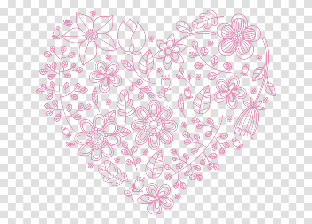 Floral Heart Background, Pattern, Rug, Paisley Transparent Png