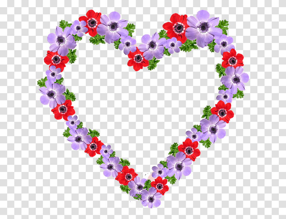Floral Heart Frames, Plant, Flower, Blossom, Flower Arrangement Transparent Png