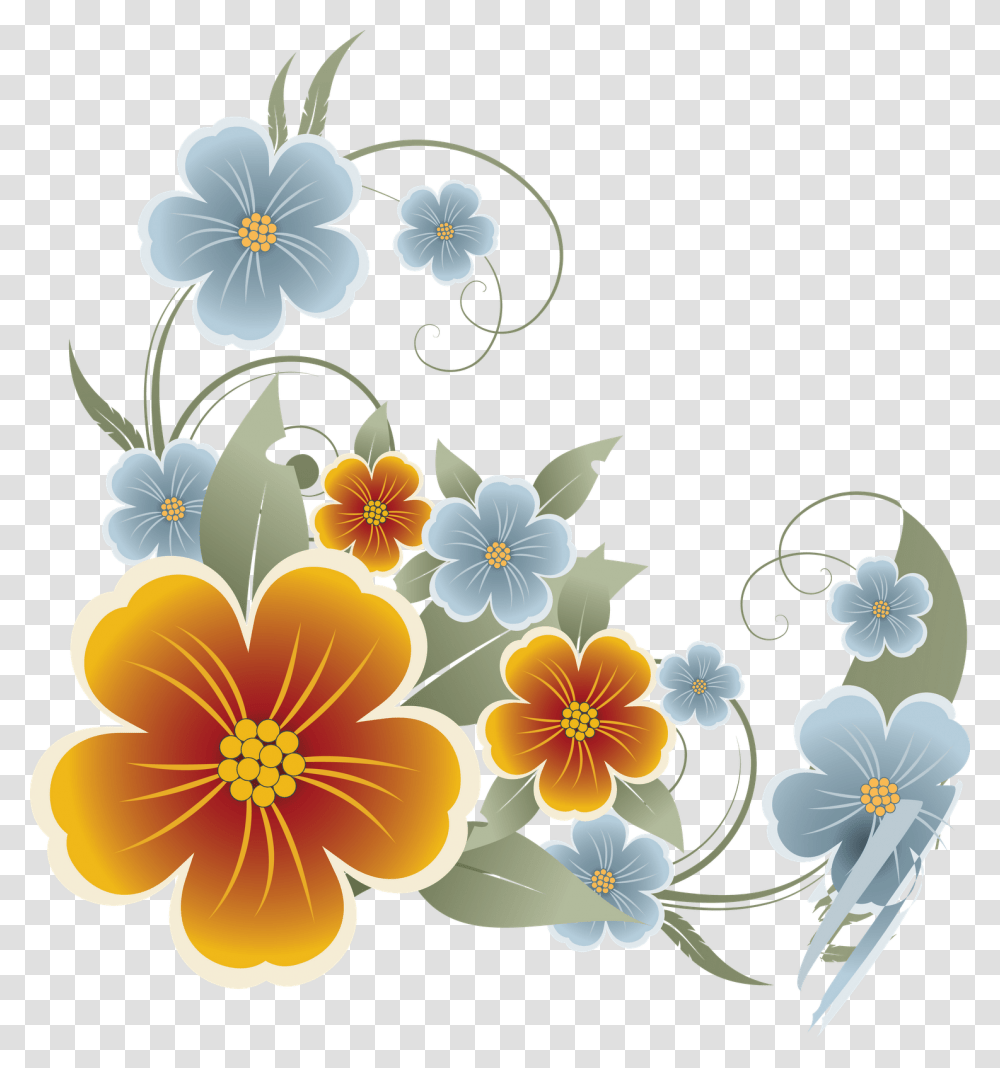 Floral Image Bunga Vektor Hd, Floral Design, Pattern Transparent Png