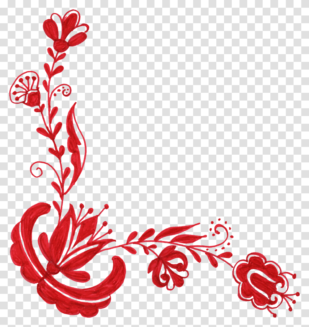 Floral Pattern Red, Floral Design, Plant Transparent Png