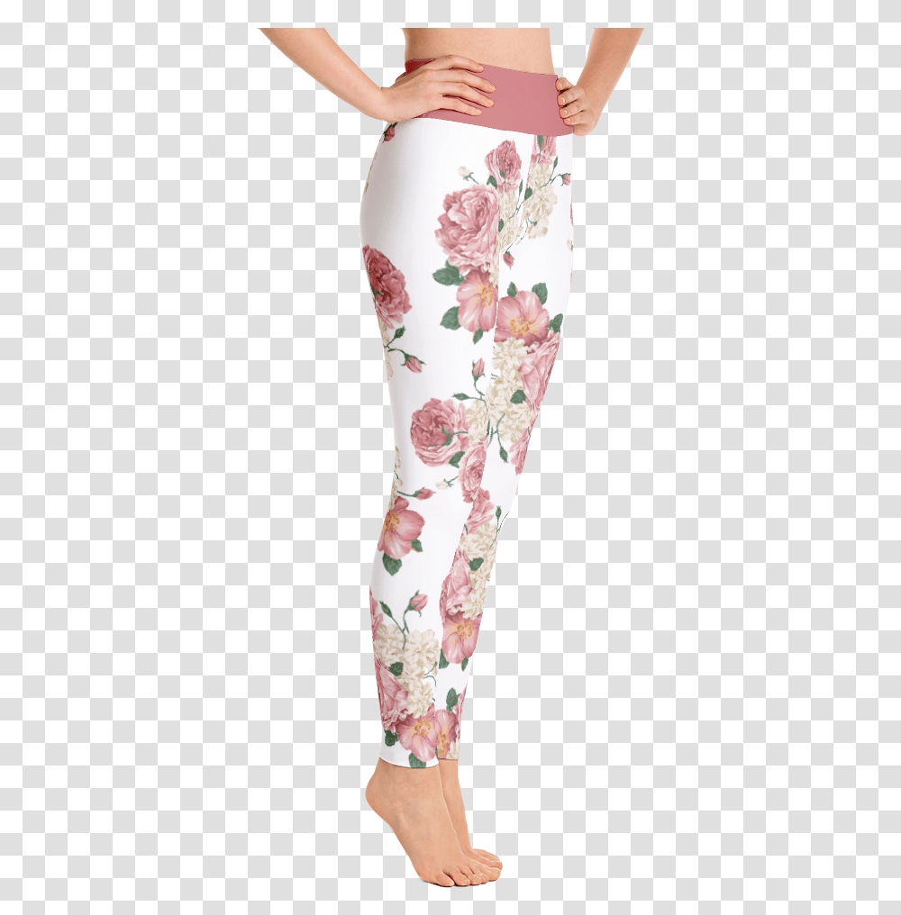 Floral Print Leggings, Pants, Person, Tights Transparent Png