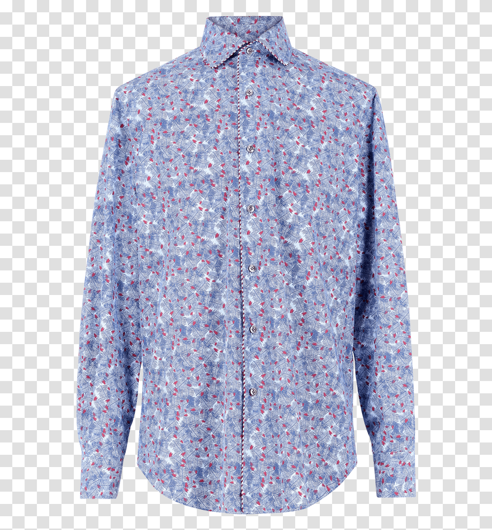 Floral Print Shirt With Contrasting Piping Ss19 Collection Blouse, Apparel, Sleeve, Long Sleeve Transparent Png