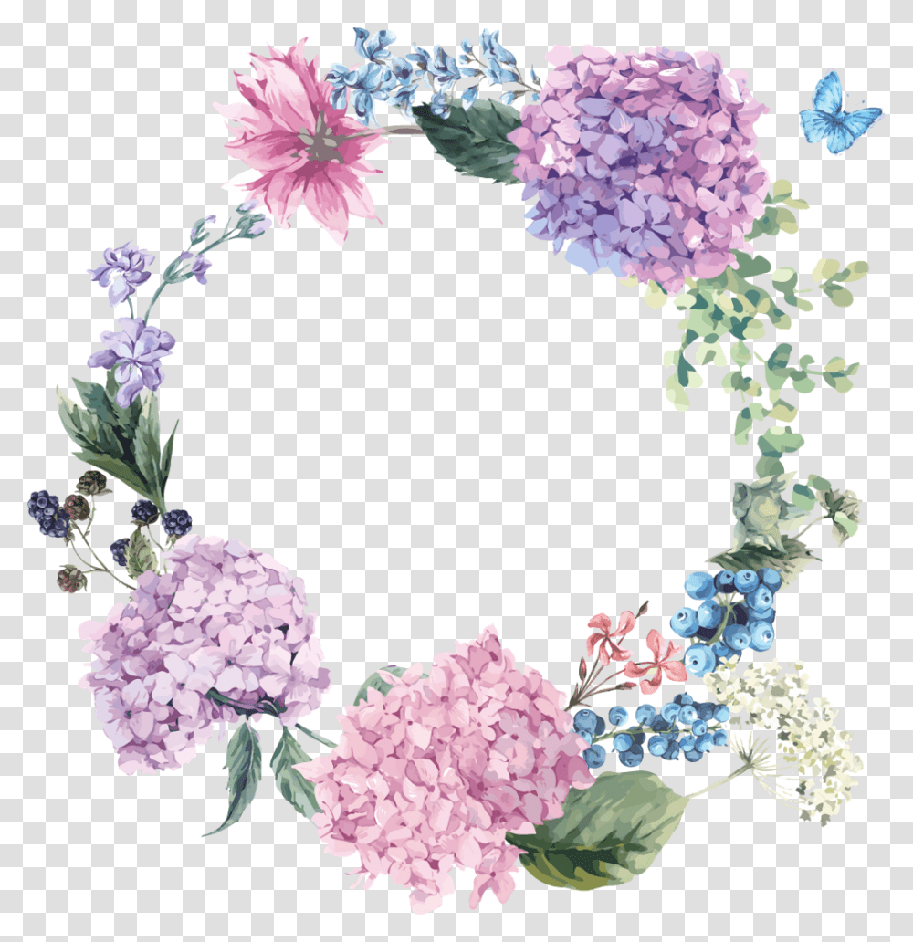 Floral Purple Lilac Reef Flowers Pink Circle Round Purple Flower Reef, Plant, Blossom, Floral Design, Pattern Transparent Png