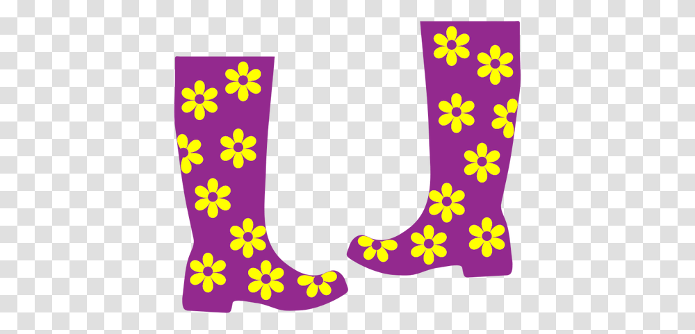 Floral Rain Boots, Stocking, Christmas Stocking, Gift Transparent Png