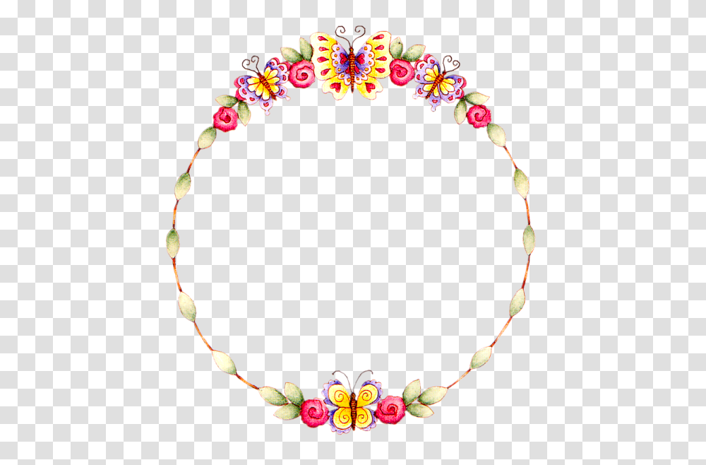Floral Round Frame Background Clipart Frame Background, Bracelet, Jewelry, Accessories, Accessory Transparent Png