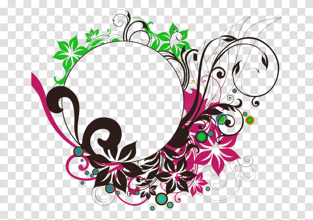 Floral Round Frame Circle Design, Floral Design, Pattern Transparent Png