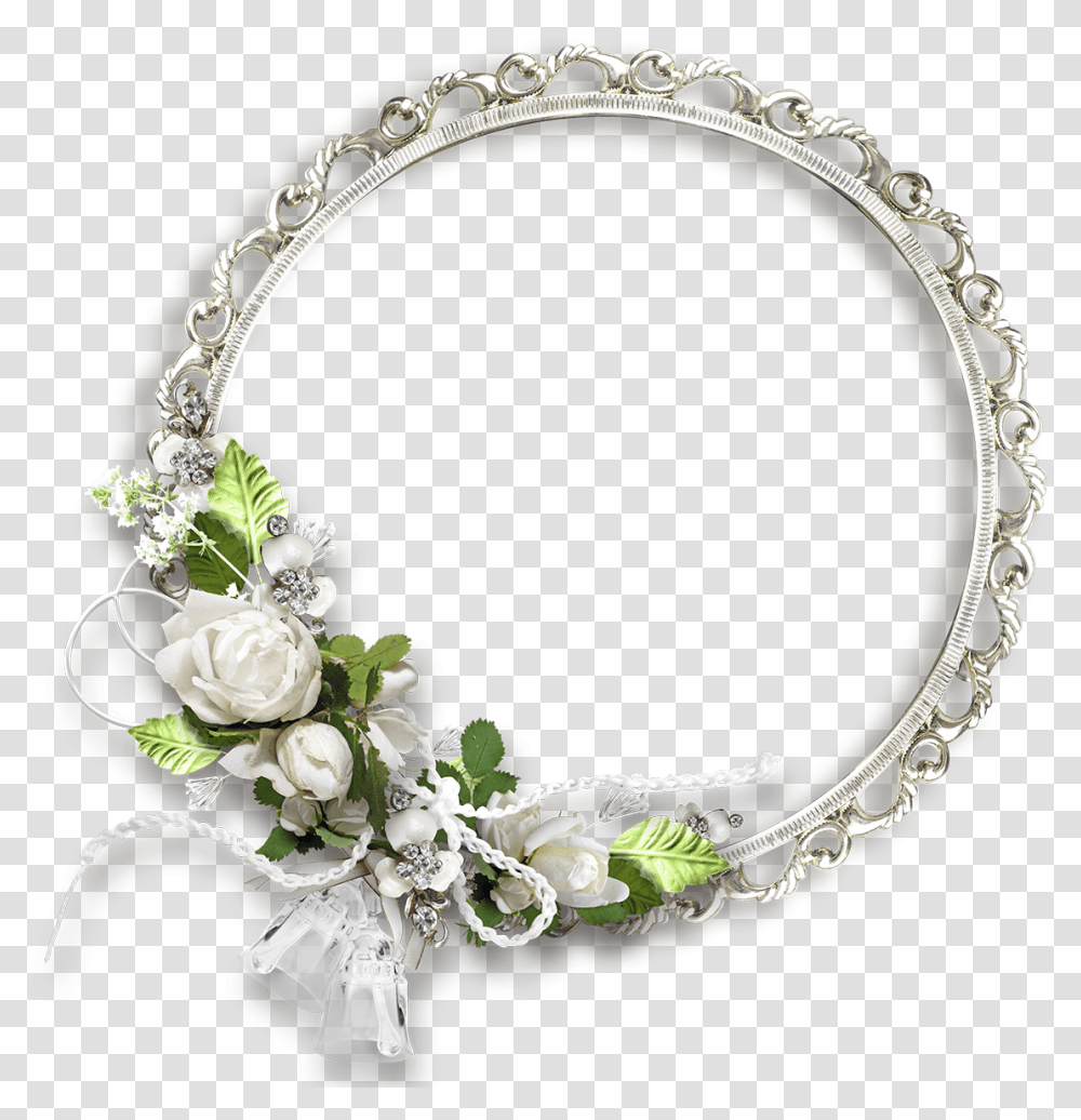 Floral Round Frame Picture Funeral Tazne Van Wyk, Bracelet, Jewelry, Accessories, Accessory Transparent Png